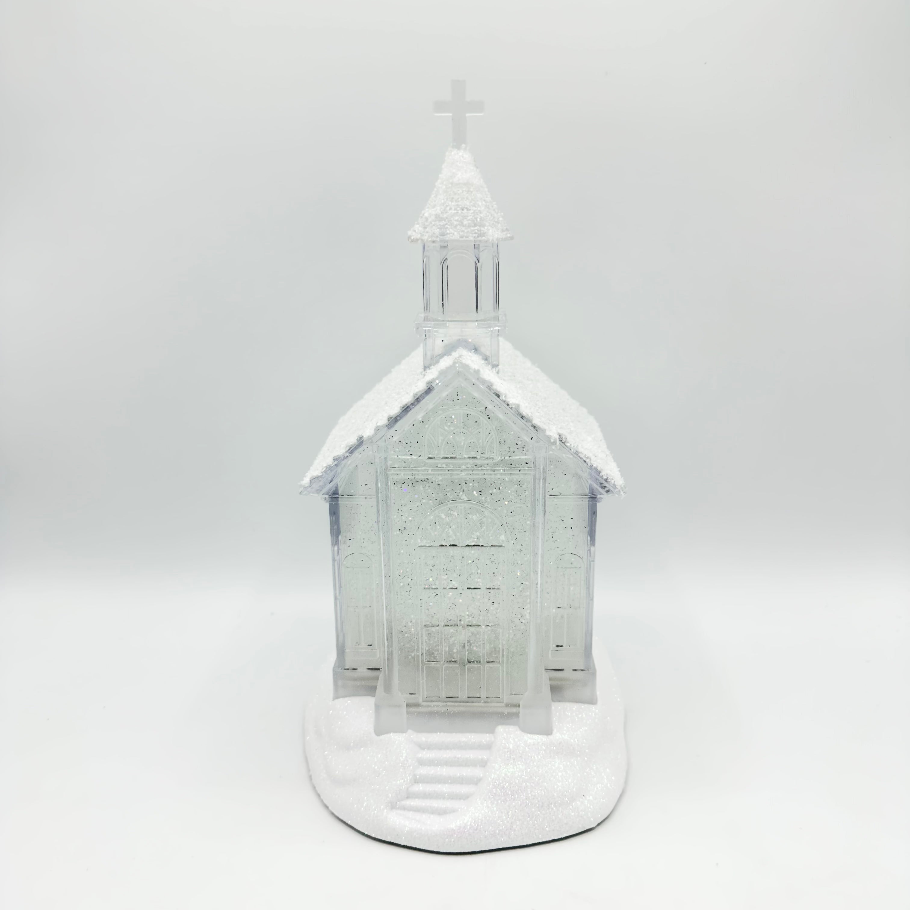 Acrylic Church Light up Snowglobe