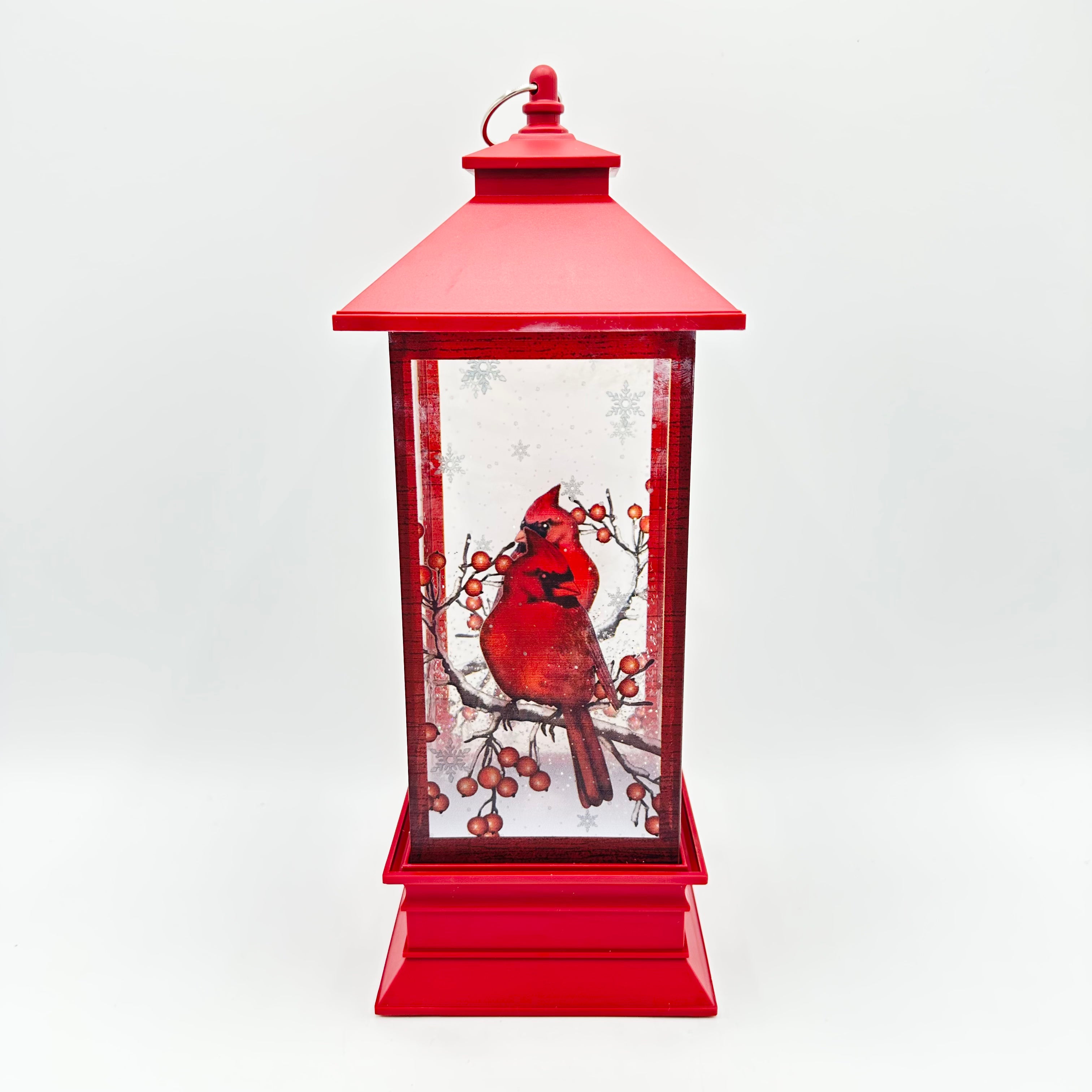 Cardinal Lantern Light up Snowglobe