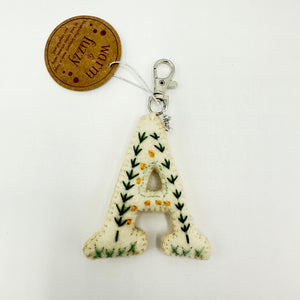 Open image in slideshow, Wool Letter Keychain
