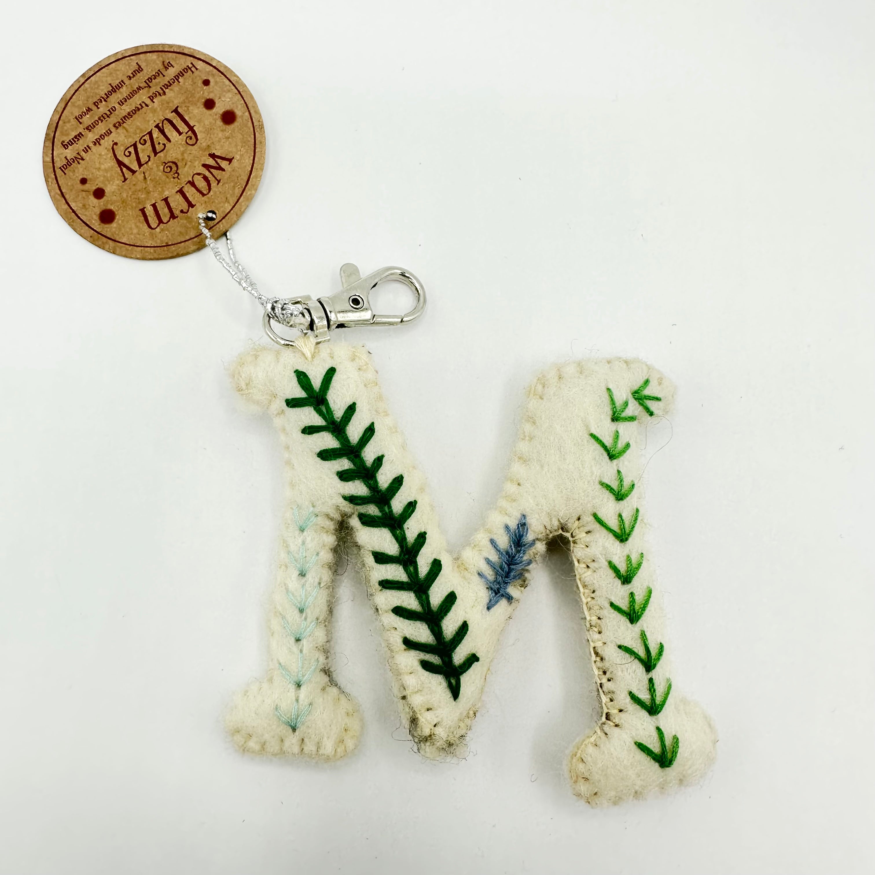 Wool Letter Keychain
