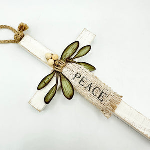 Open image in slideshow, Wooden Cross Ornament
