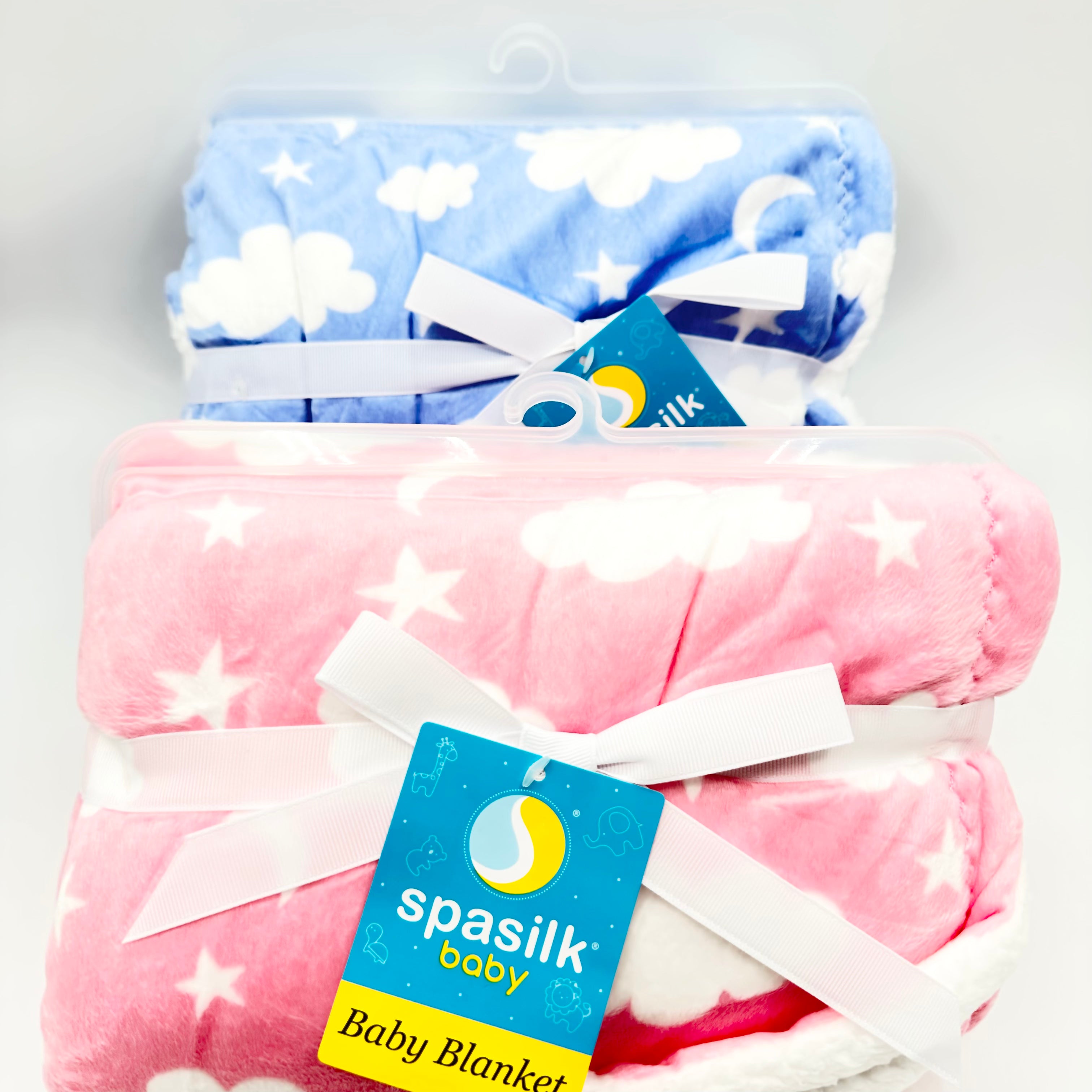 Cloud Baby Blankets Pink + Blue