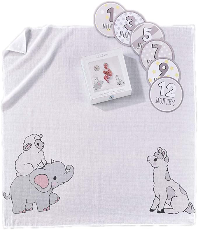 Lil Llama Milestone Blanket Set The Pink Pearl Gift Shop